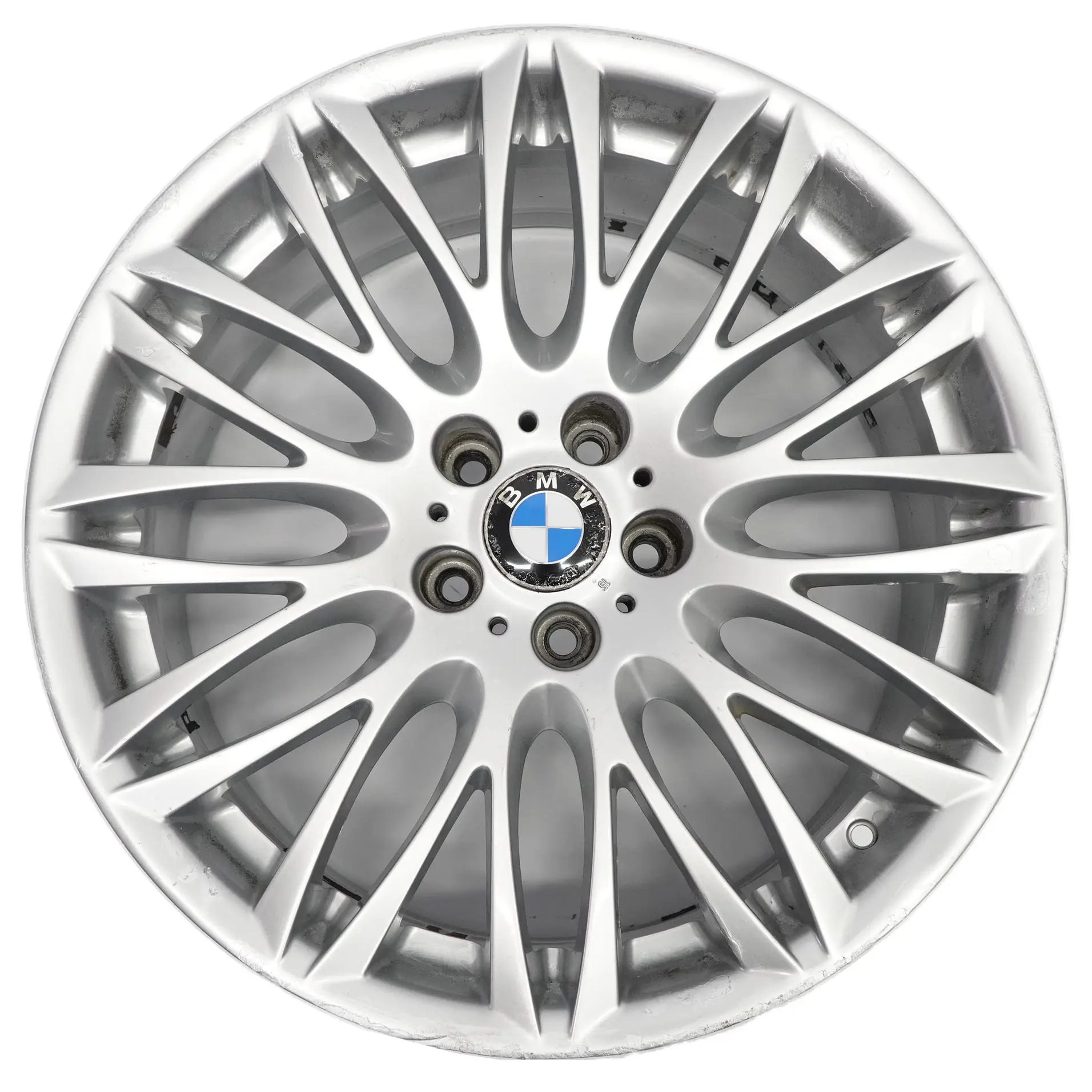 BMW E65 Argento Cerchio Anteriore In Lega 20" 9J ET:24 Y-spoke 149 6764863