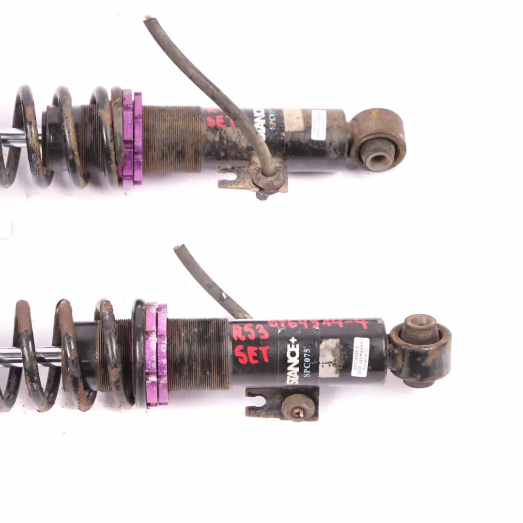 Strut Cooper S Stance+ Rear Suspension Shock Absorber Set to Mini R50 R53 Spring with Part number 6764914 Mini R50 R53 Spring Strut Cooper S Stance+ Rear Suspension Shock Absorber Set - SKU 6764914-4 - Part number 6764914