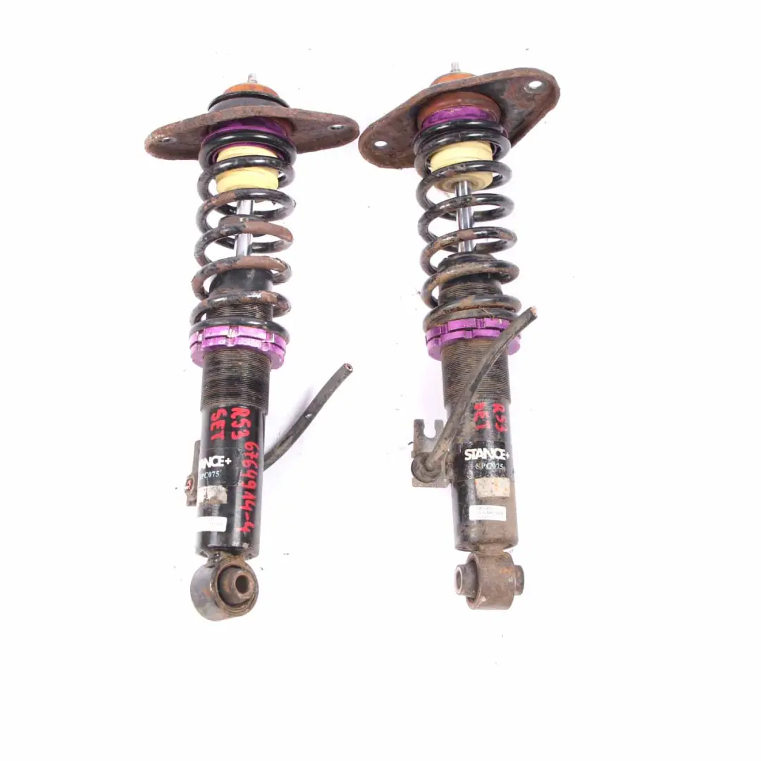 Strut Cooper S Stance+ Rear Suspension Shock Absorber Set to Mini R50 R53 Spring with Part number 6764914 Mini R50 R53 Spring Strut Cooper S Stance+ Rear Suspension Shock Absorber Set - SKU 6764914-4 - Part number 6764914
