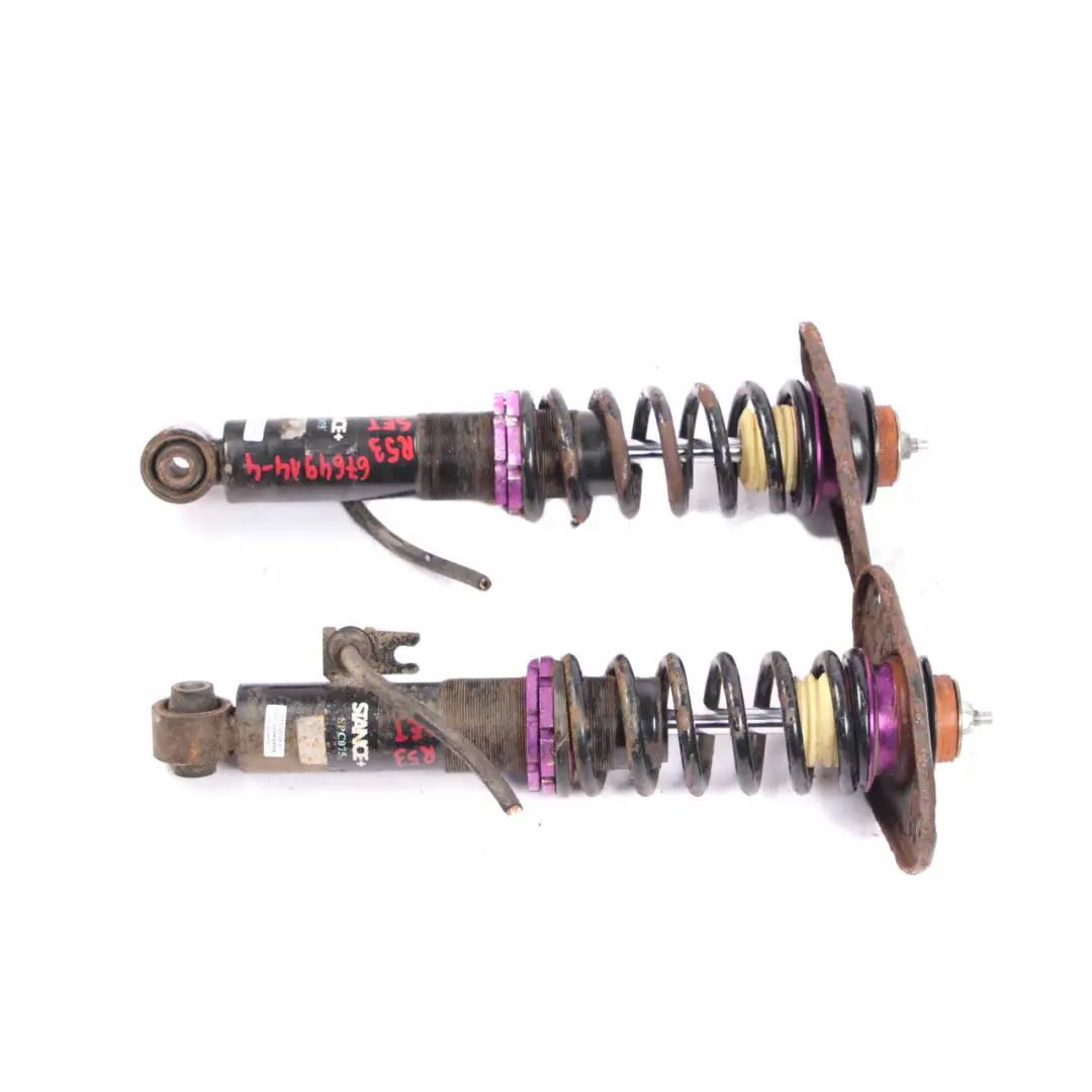 Strut Cooper S Stance+ Rear Suspension Shock Absorber Set to Mini R50 R53 Spring with Part number 6764914 Mini R50 R53 Spring Strut Cooper S Stance+ Rear Suspension Shock Absorber Set - SKU 6764914-4 - Part number 6764914
