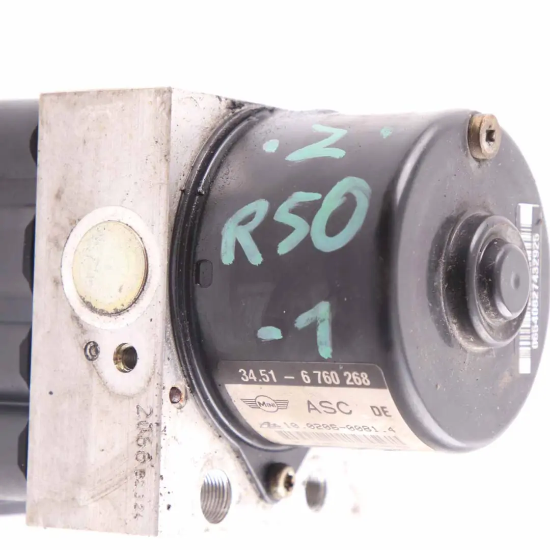ASC Hydro Braking Unit Pump Module 6760268 6760269 to Mini Cooper One R50 R53 with Part number 6765283 Mini Cooper One R50 R53 ASC Hydro Braking Unit Pump Module 6760268 6760269 - SKU 6765283-1 - Part number 6765283