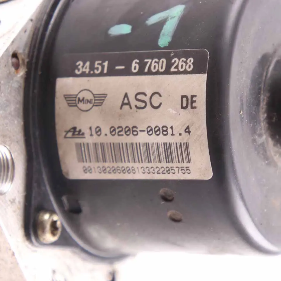 ASC Hydro Braking Unit Pump Module 6760268 6760269 to Mini Cooper One R50 R53 with Part number 6765283 Mini Cooper One R50 R53 ASC Hydro Braking Unit Pump Module 6760268 6760269 - SKU 6765283-1 - Part number 6765283