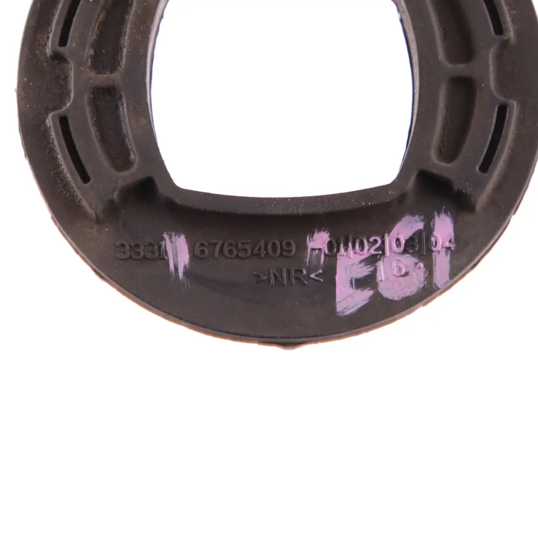 Stopper BMW E60 E61 E63 E64 Top Axle Carrier Rubber to Rear with Part number 6765409 Rear Stopper BMW E60 E61 E63 E64 Top Axle Carrier Rubber - SKU 6765409 - Part number 6765409