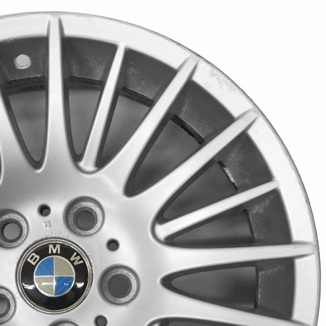 Alloy Rim 17" Spider Spoke 160 ET:34 8J to BMW E90 E91 E92 Silver Wheel with Part number 6765813 BMW E90 E91 E92 Silver Wheel Alloy Rim 17" Spider Spoke 160 ET:34 8J - SKU 6765813-3 - Part number 6765813