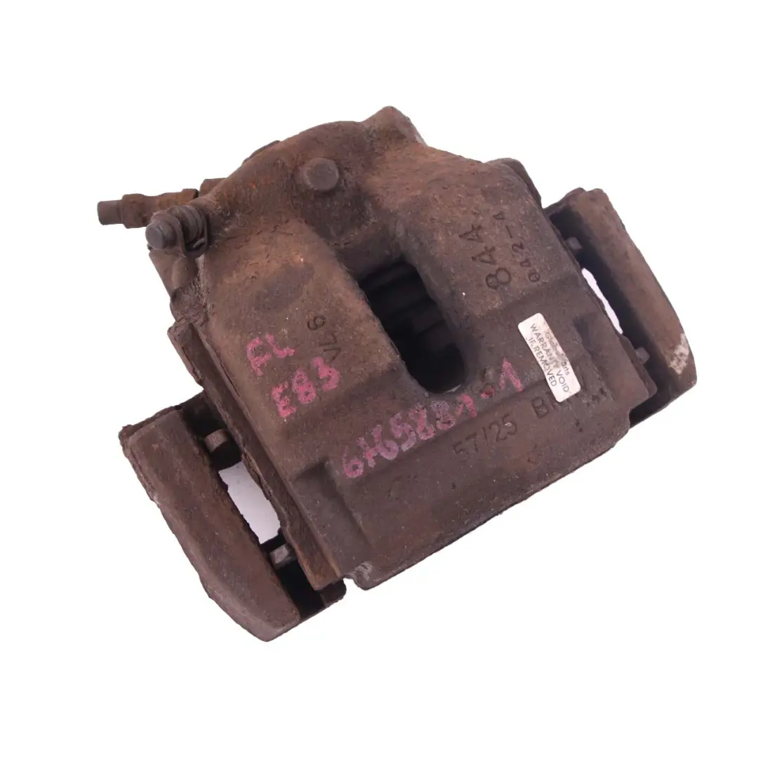 Bremssattelgehäuse Träger Vorne Links 57/25 für BMW X3 E83 mit Teilenummer 6765881 BMW X3 E83 Bremssattelgehäuse Träger Vorne Links 57/25 - SKU 6765881-1 - Teilenummer 6765881