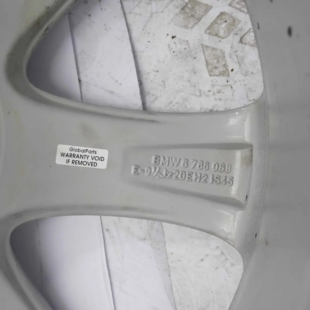 Front Silver Alloy Wheel Rim 20" 9,5J ET:45 V-Spoke 168 to BMW X5 E53 with Part number 6766068 BMW X5 E53 Front Silver Alloy Wheel Rim 20" 9,5J ET:45 V-Spoke 168 - SKU 6766068-2 - Part number 6766068