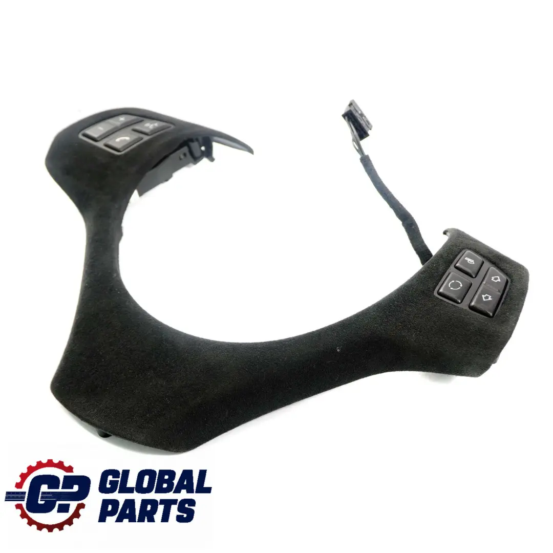 BMW E87 E90 E91 Black Alcantara Trim Cover Multifunction Switch Steering Wheel - SKU 6767211-2 - Part number 6767211