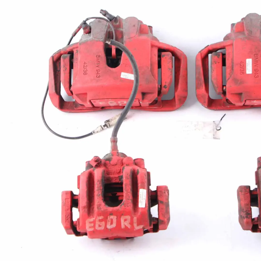 Front Rear Brake Caliper Housing Set to BMW 5 6 E60 E61 E63 535d 550i 635d 650i with Part number 6768067 BMW 5 6 E60 E61 E63 535d 550i 635d 650i Front Rear Brake Caliper Housing Set - SKU 6768067-2 - Part number 6768067