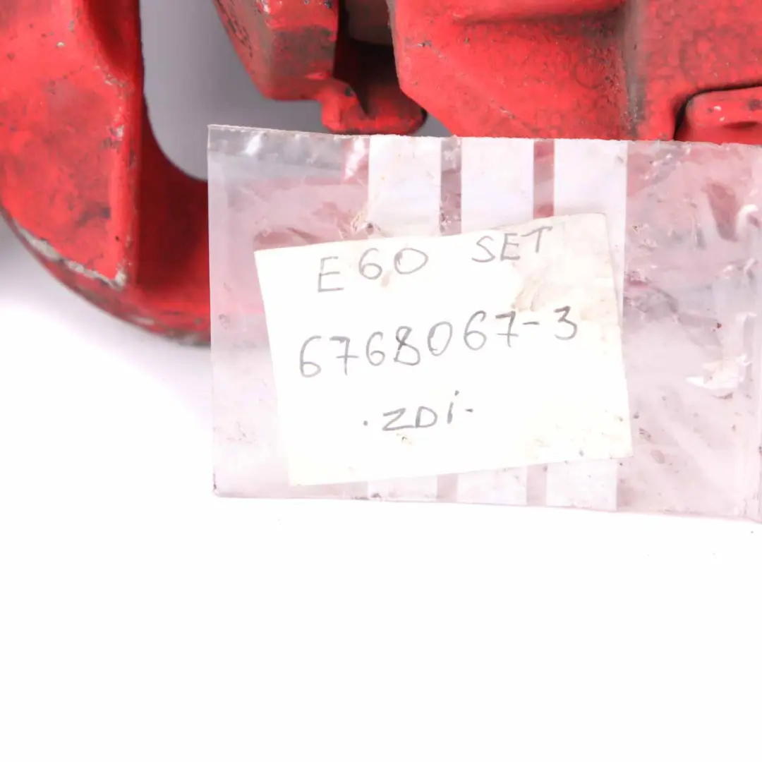 Front Rear Brake Caliper Housing Set to BMW 5 6 E60 E61 E63 535d 550i 635d 650i with Part number 6768067 BMW 5 6 E60 E61 E63 535d 550i 635d 650i Front Rear Brake Caliper Housing Set - SKU 6768067-2 - Part number 6768067