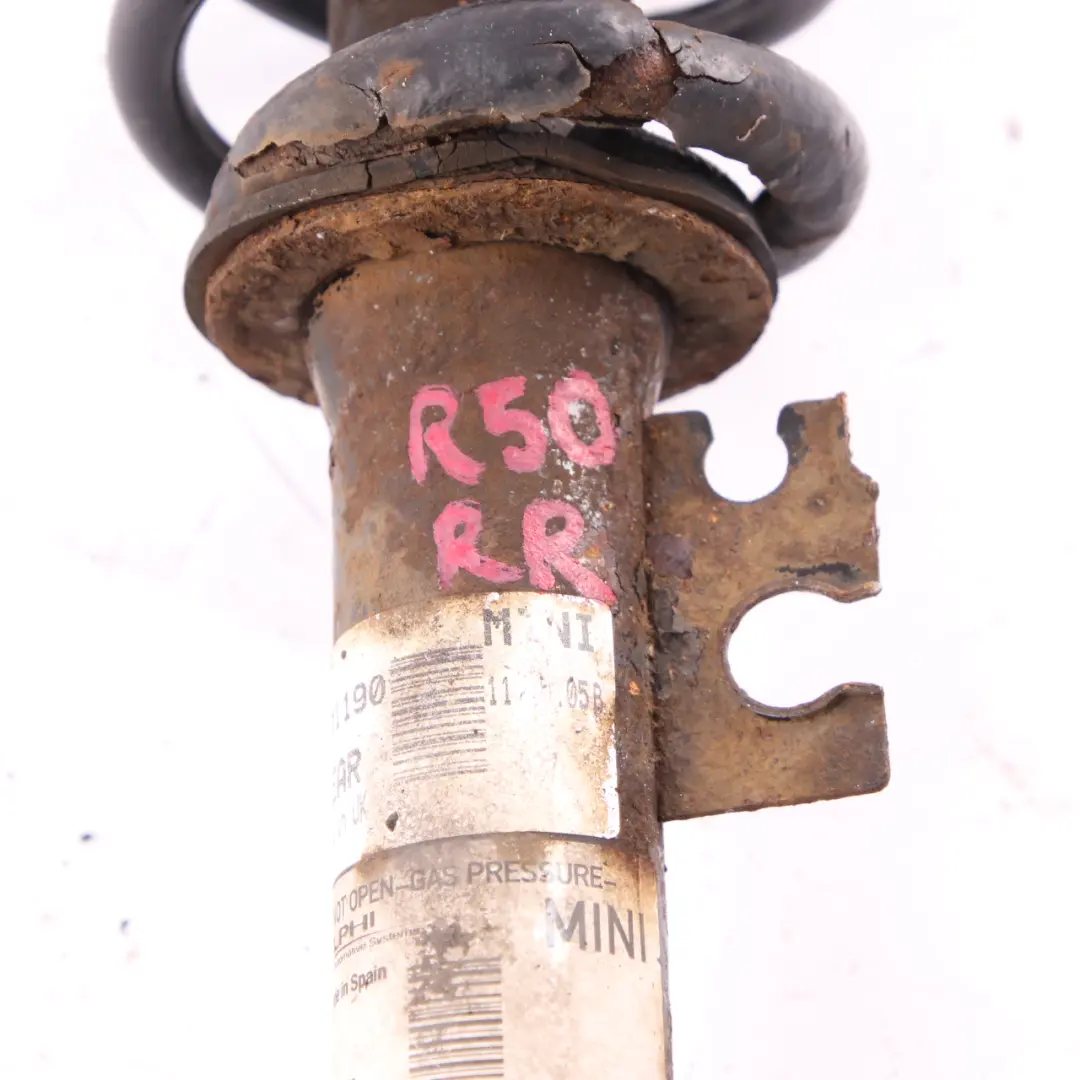 Strut Rear Left N/S Shock Absorber Suspension Unit to Mini R50 Spring with Part number 6768157 Mini R50 Spring Strut Rear Left N/S Shock Absorber Suspension Unit - SKU 6768157-1 - Part number 6768157