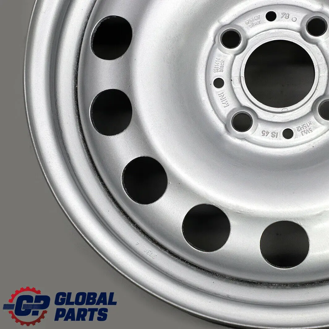 Mini Cooper One R50 R52 R55 R56 R57 R58 R59 15" Steel Wheel Rim Silver - SKU 6768497-1 - Part number 6768497