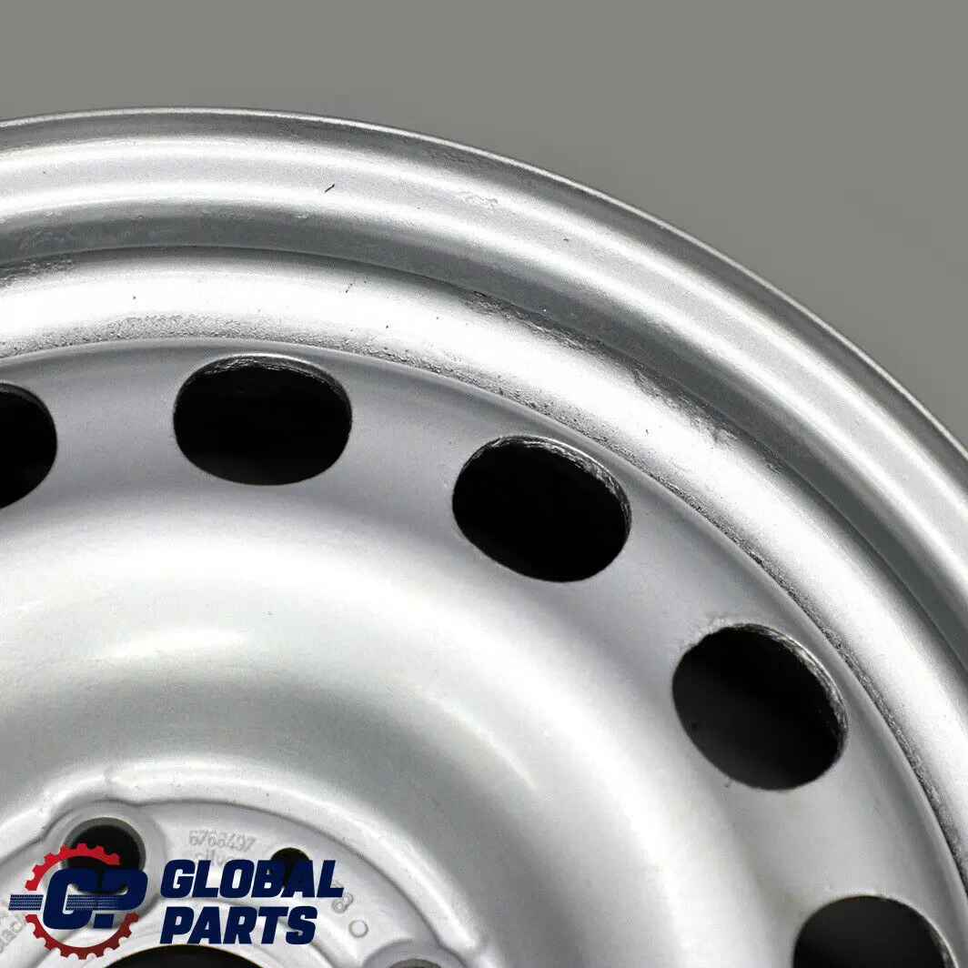 15" 5,5J Stahl Felge Silber für Mini Cooper One R50 R55 R56 R57 R58 R59 mit Teilenummer 6768497 Mini Cooper One R50 R55 R56 R57 R58 R59 15" 5,5J Stahl Felge Silber - SKU 6768497-1 - Teilenummer 6768497