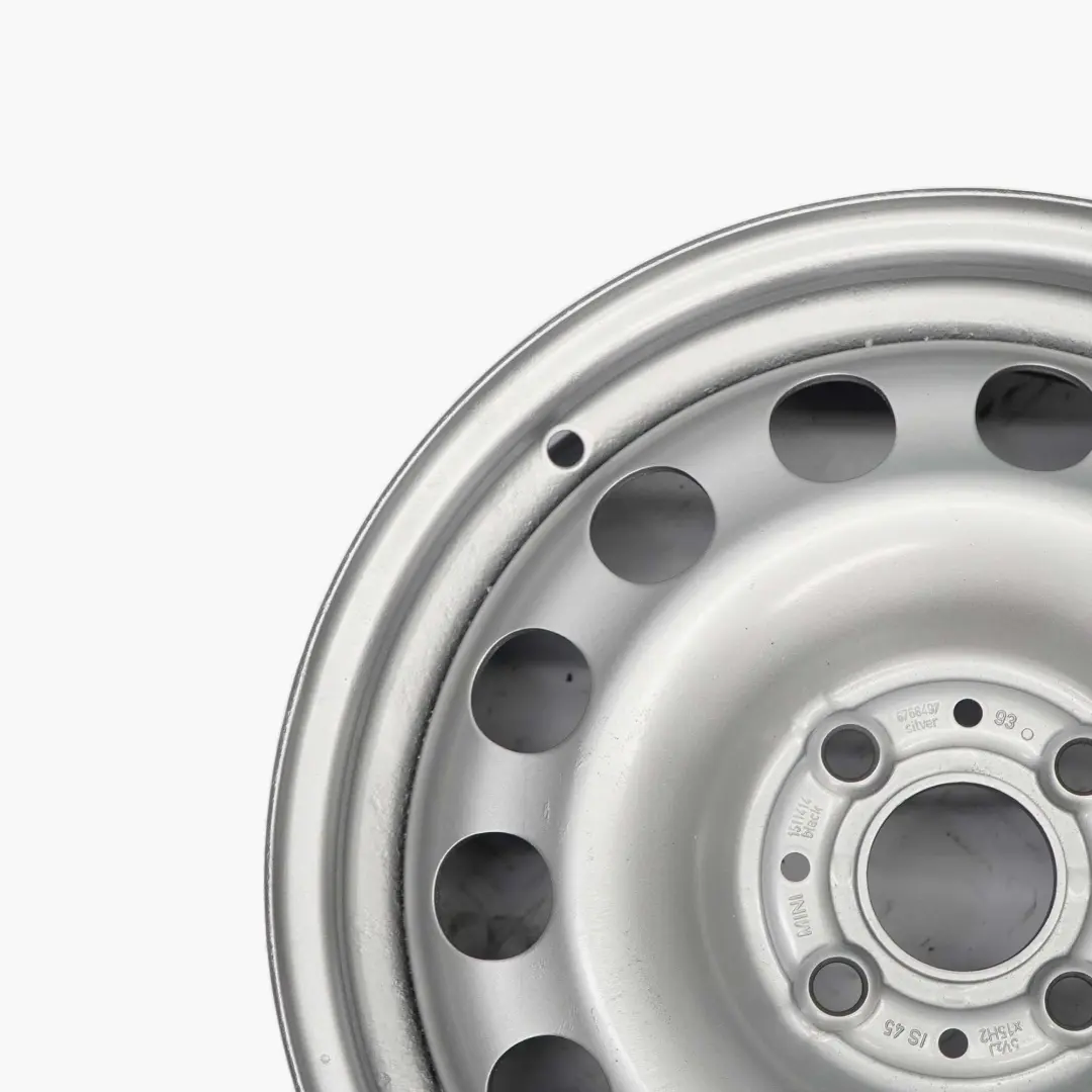 " Cerchio Acciaio Argento per Mini R50 R55 R56 R57 R58 R59 15 con numero di parte 6768497 Mini R50 R55 R56 R57 R58 R59 15 " Cerchio Acciaio Argento - SKU 6768497 - Numero di parte 6768497
