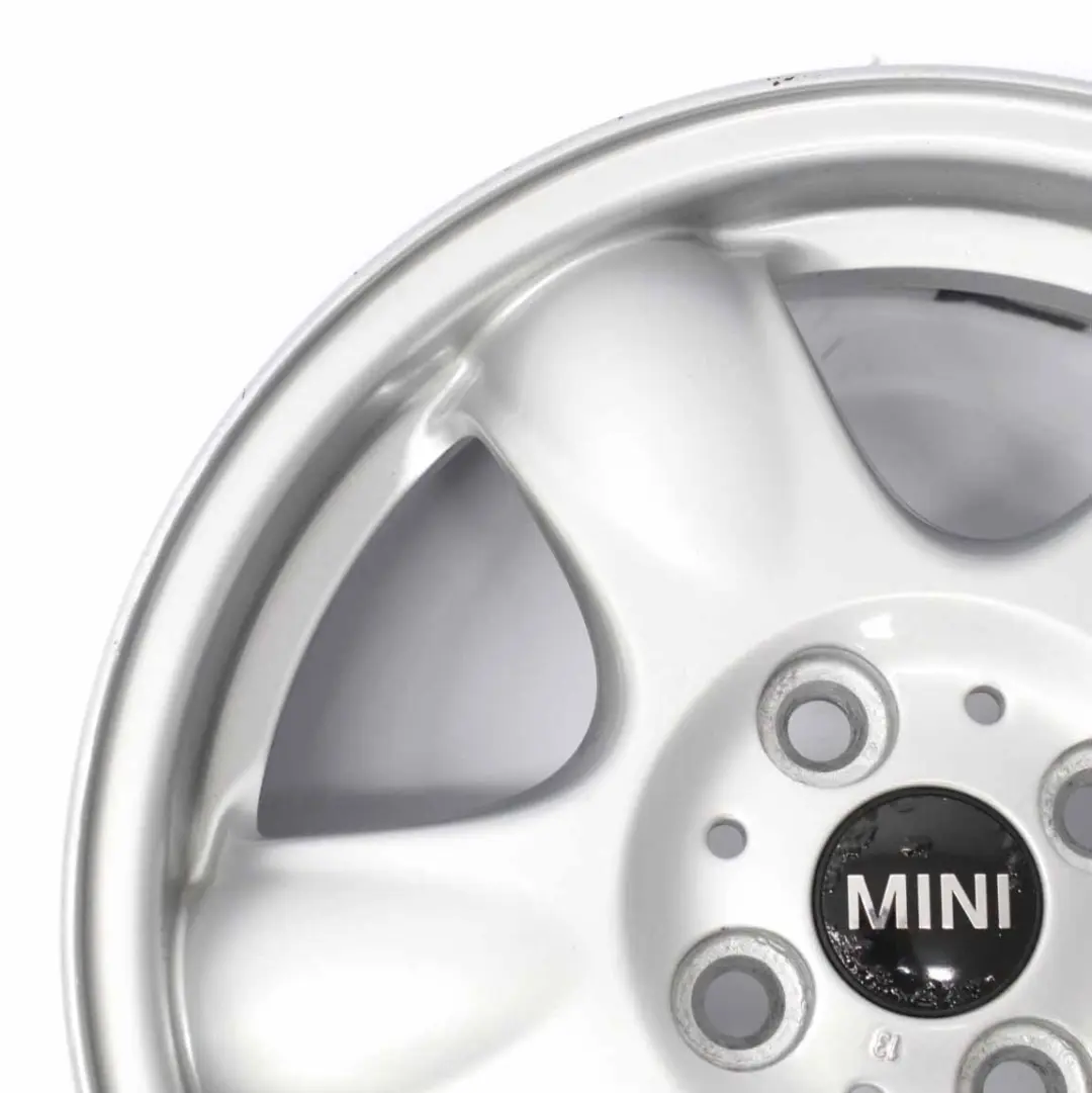 Alloy Rim 15" 5,5J 5-Start Spooler 100 to Mini Cooper One R50 R55 R56 Silver Wheel with Part number 6768498 Mini Cooper One R50 R55 R56 Silver Wheel Alloy Rim 15" 5,5J 5-Start Spooler 100 - SKU 6768498-8 - Part number 6768498