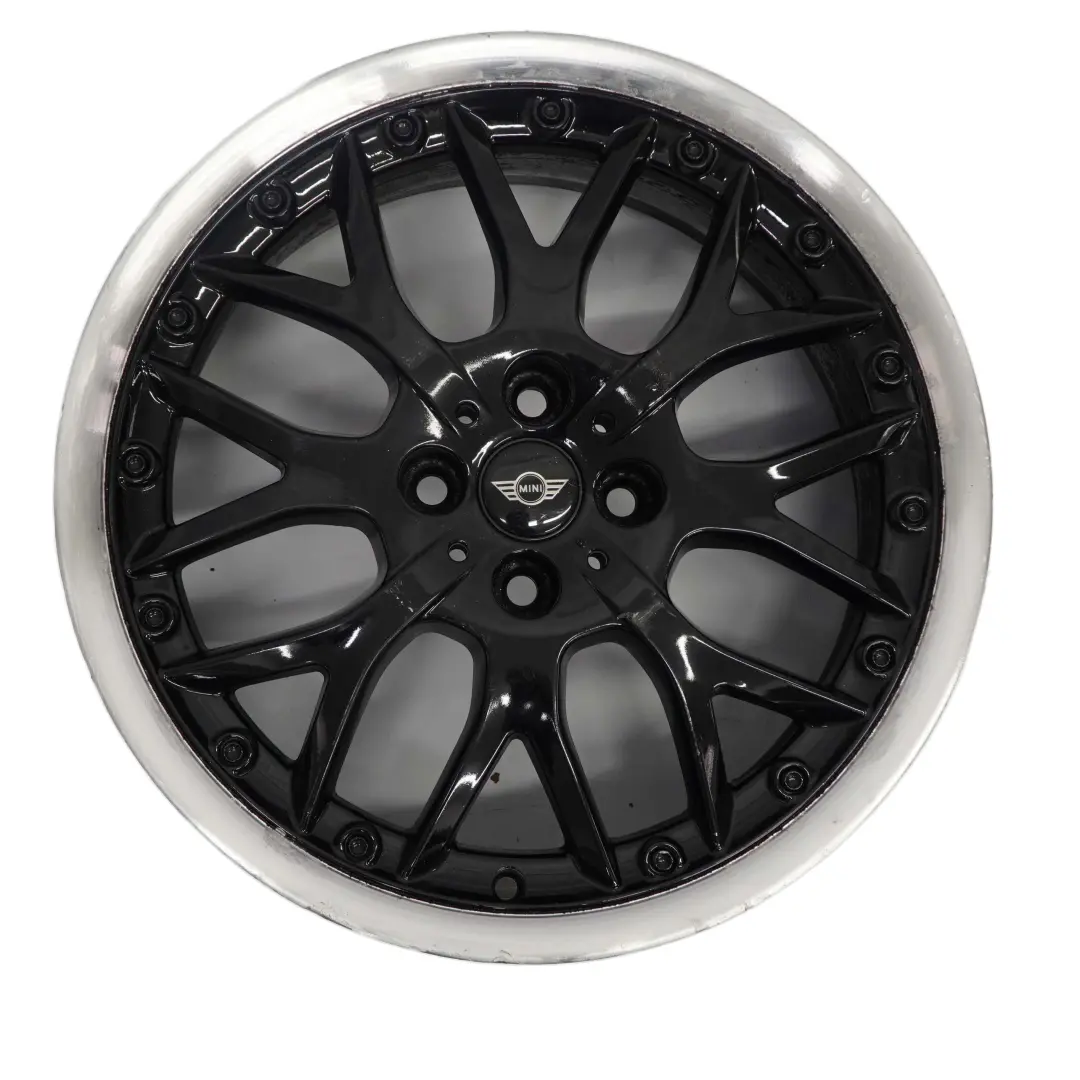 Alloy Rim 17" 7J ET:48 Cross Spoke to Mini Cooper One R50 R53 Black Wheel with Part number 6768580 Mini Cooper One R50 R53 Black Wheel Alloy Rim 17" 7J ET:48 Cross Spoke - SKU 6768580-1 - Part number 6768580