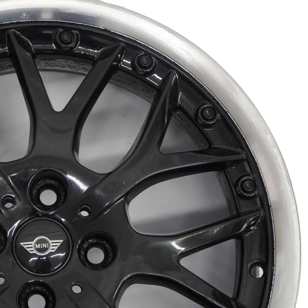 Alloy Rim 17" 7J ET:48 Cross Spoke to Mini Cooper One R50 R53 Black Wheel with Part number 6768580 Mini Cooper One R50 R53 Black Wheel Alloy Rim 17" 7J ET:48 Cross Spoke - SKU 6768580-3 - Part number 6768580