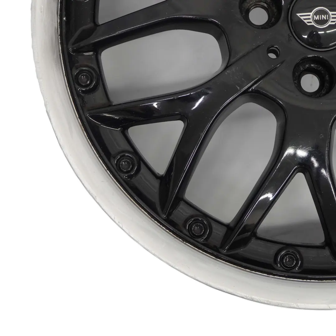 Alloy Rim 17" 7J ET:48 Cross Spoke to Mini Cooper One R50 R53 Black Wheel with Part number 6768580 Mini Cooper One R50 R53 Black Wheel Alloy Rim 17" 7J ET:48 Cross Spoke - SKU 6768580-3 - Part number 6768580