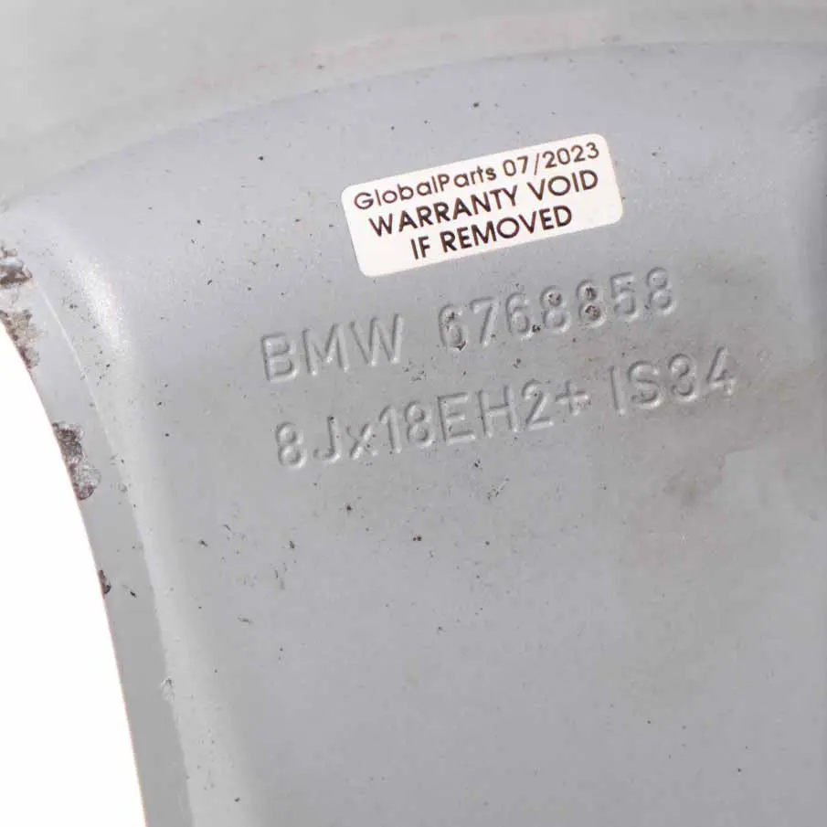 Front Wheel Alloy Rim 18" Star Spoke 189 8J ET:34 to BMW E90 E91 E92 Silver with Part number 6768858 BMW E90 E91 E92 Silver Front Wheel Alloy Rim 18" Star Spoke 189 8J ET:34 - SKU 6768858-5 - Part number 6768858