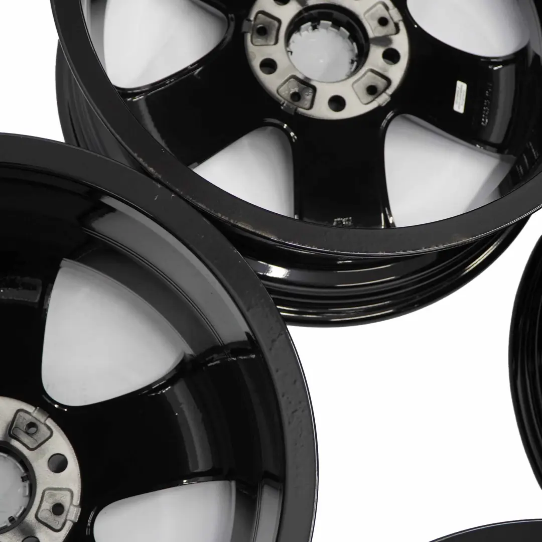 BMW E90 E91 Set completo 4x cerchi in lega nero 18" stelle razze 189 - SKU 6768858/6768859 - Numero di parte 6768858/6768859