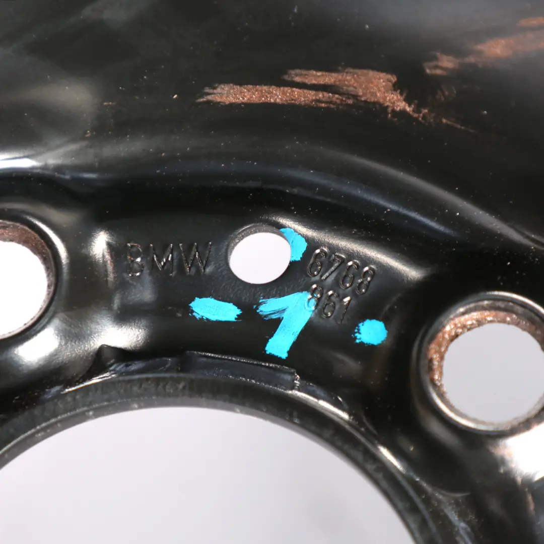 Spare Wheel Compact Steel Black Tyre 155/90 18" 5J ET:14 to BMW X5 E70 with Part number 6768861 BMW X5 E70 Spare Wheel Compact Steel Black Tyre 155/90 18" 5J ET:14 - SKU 6768861-1 - Part number 6768861