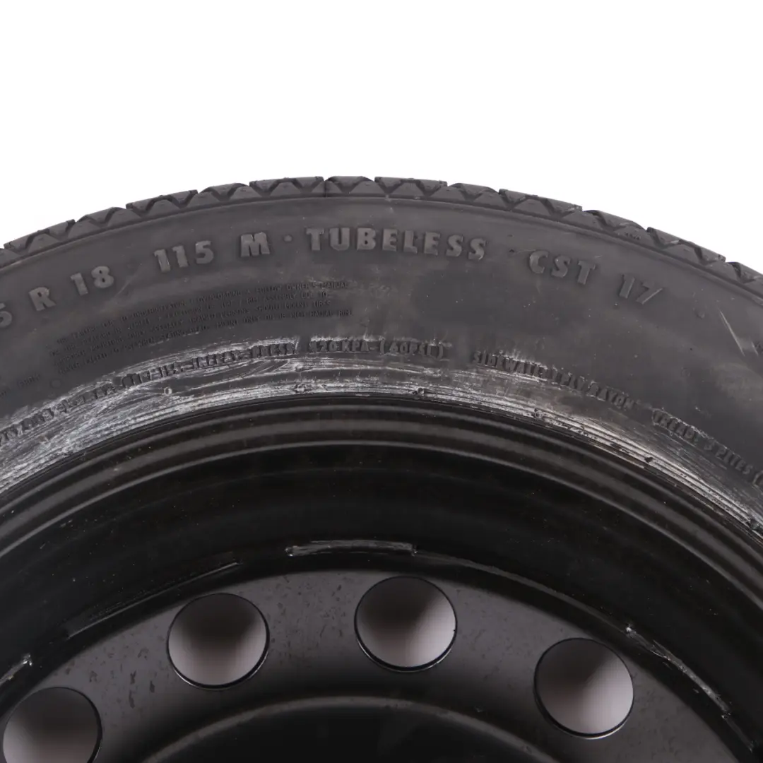 Ersatzrad Kompaktstahl Schwarz Reifen 155/85 18" 5J ET:14 für BMW X5 E70 mit Teilenummer 6768861 BMW X5 E70 Ersatzrad Kompaktstahl Schwarz Reifen 155/85 18" 5J ET:14 - SKU 6768861 - Teilenummer 6768861