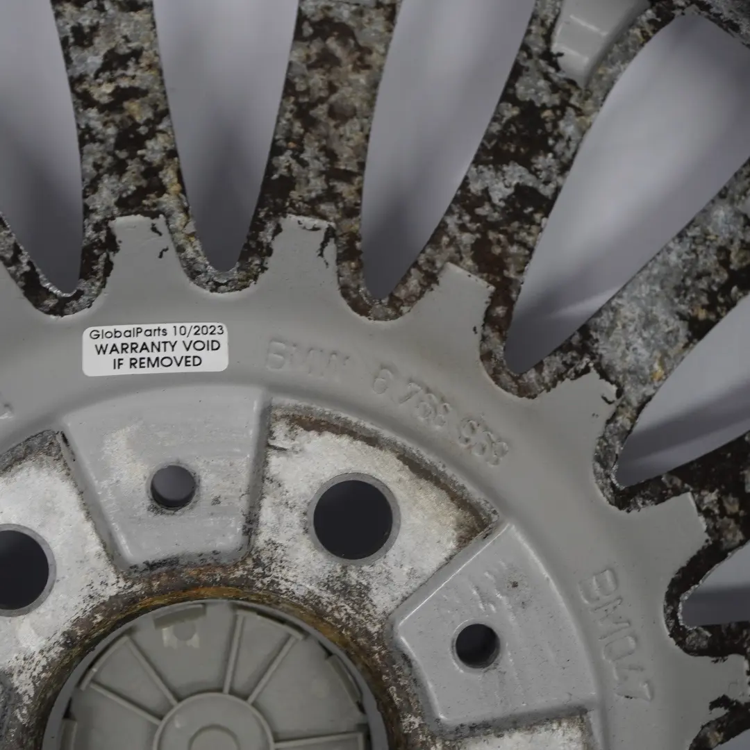 Alloy Wheel Rim 17" ET:34 8J Spider Spoke 187 to BMW E90 E91 Silver with Part number 6768969 BMW E90 E91 Silver Alloy Wheel Rim 17" ET:34 8J Spider Spoke 187 - SKU 6768969-3 - Part number 6768969