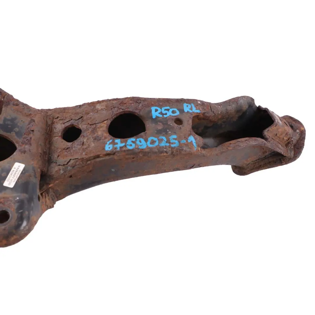 Asse posteriore sinistro braccio oscillante per Mini Cooper One R50 R52 R53 W10 W11 con numero di parte 6769025 Mini Cooper One R50 R52 R53 W10 W11 Asse posteriore sinistro braccio oscillante - SKU 6769025-2 - Numero di parte 6769025