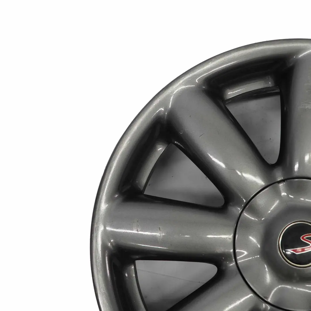 Grau Alu Felge Alufelge 17" ET:48 7J für Mini Cooper One R50 R53 R55 R56 mit Teilenummer 6769411 Mini Cooper One R50 R53 R55 R56 Grau Alu Felge Alufelge 17" ET:48 7J - SKU 6769411-7 - Teilenummer 6769411