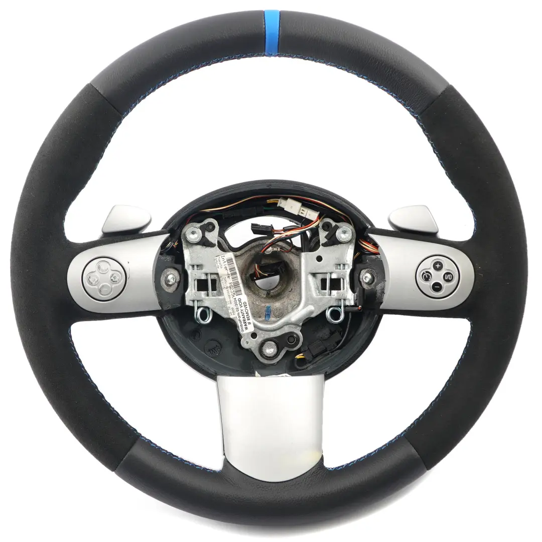 NUOVO Volante Sportivo in Pelle Nera Steptronic Multifunzione per Mini R50 R53 con numero di parte 6769735 Mini R50 R53 NUOVO Volante Sportivo in Pelle Nera Steptronic Multifunzione - SKU 6769735-3 - Numero di parte 6769735
