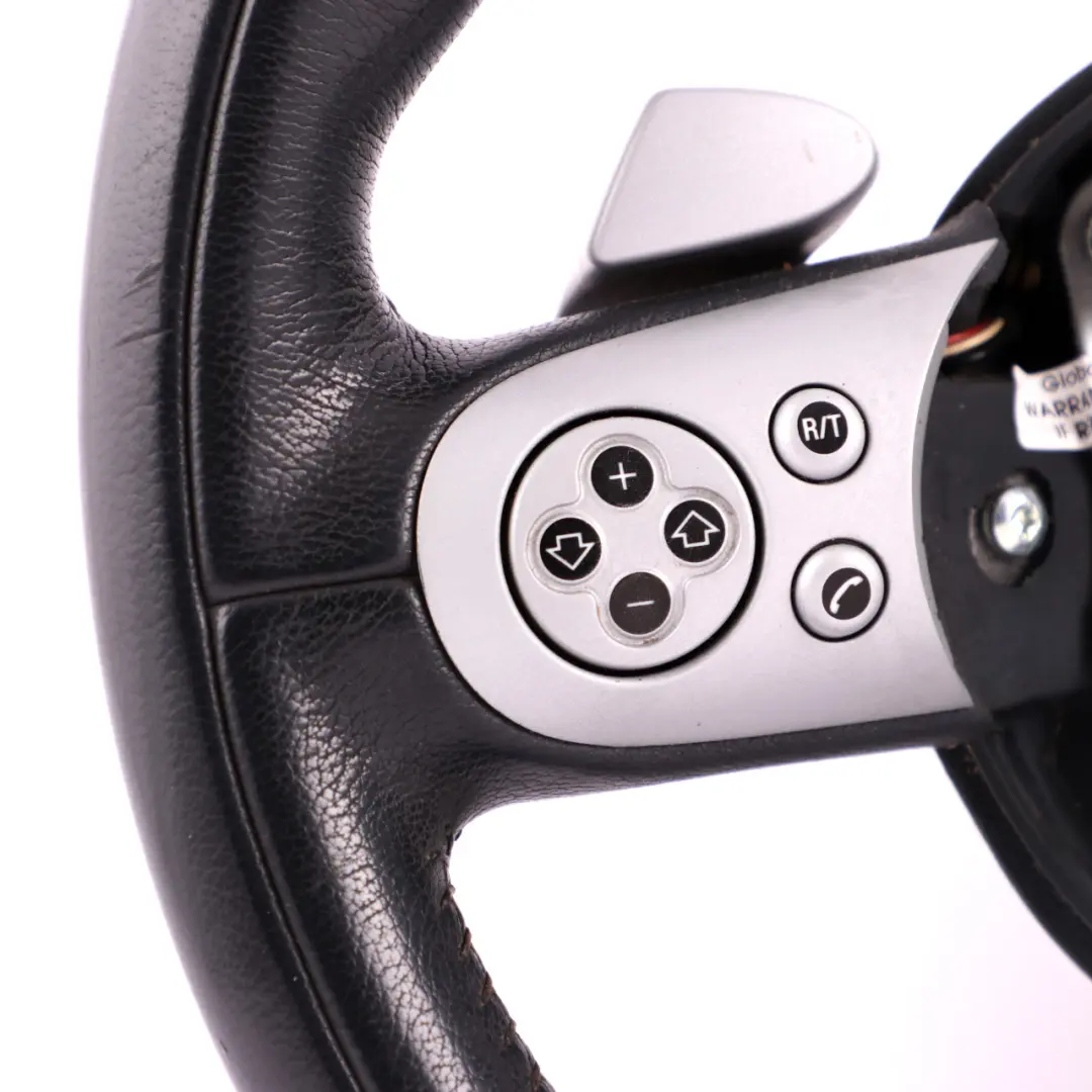 Leather 3 Spoke Steering Wheel Steptronic Multifunction to Mini R50 R52 R53 Sport with Part number 6769735 Mini R50 R52 R53 Sport Leather 3 Spoke Steering Wheel Steptronic Multifunction - SKU 6769735 - Part number 6769735