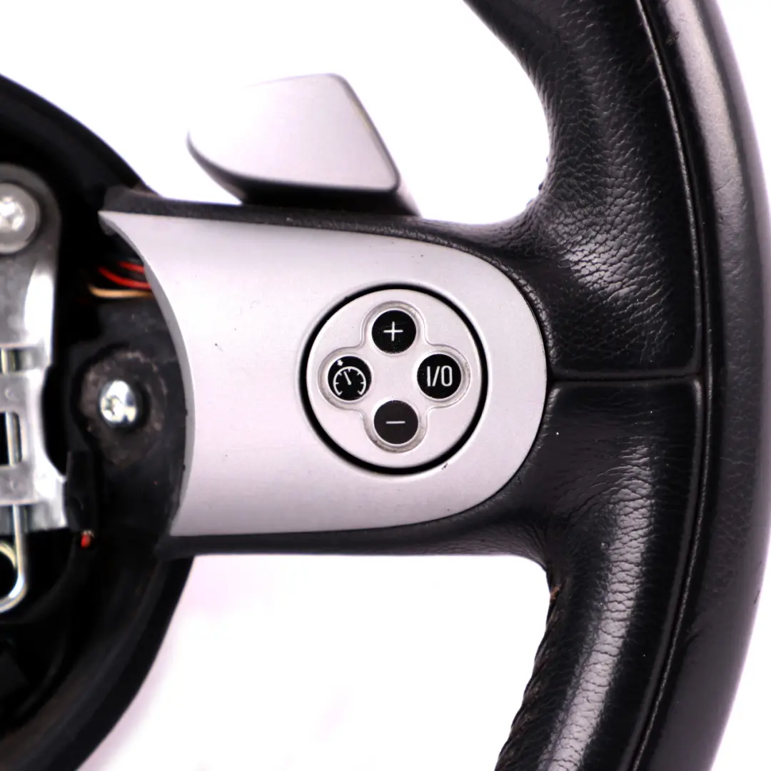 Leather 3 Spoke Steering Wheel Steptronic Multifunction to Mini R50 R52 R53 Sport with Part number 6769735 Mini R50 R52 R53 Sport Leather 3 Spoke Steering Wheel Steptronic Multifunction - SKU 6769735 - Part number 6769735