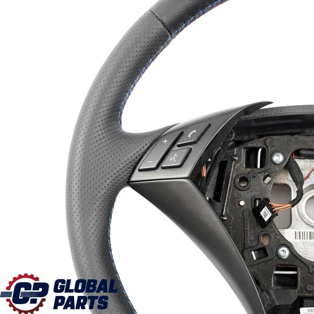 BMW 5 Series E60 E61 Black New Leather Steering Wheel M-tricolored - SKU 6770075-1 - Part number 6770075