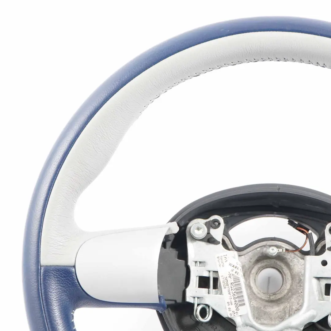 Lenkrad Blau / Grau Leder Lederlenkrad für Mini Cooper R50 R52 R53 Sport mit Teilenummer 6770328 Mini Cooper R50 R52 R53 Sport Lenkrad Blau / Grau Leder Lederlenkrad - SKU 6770328 - Teilenummer 6770328
