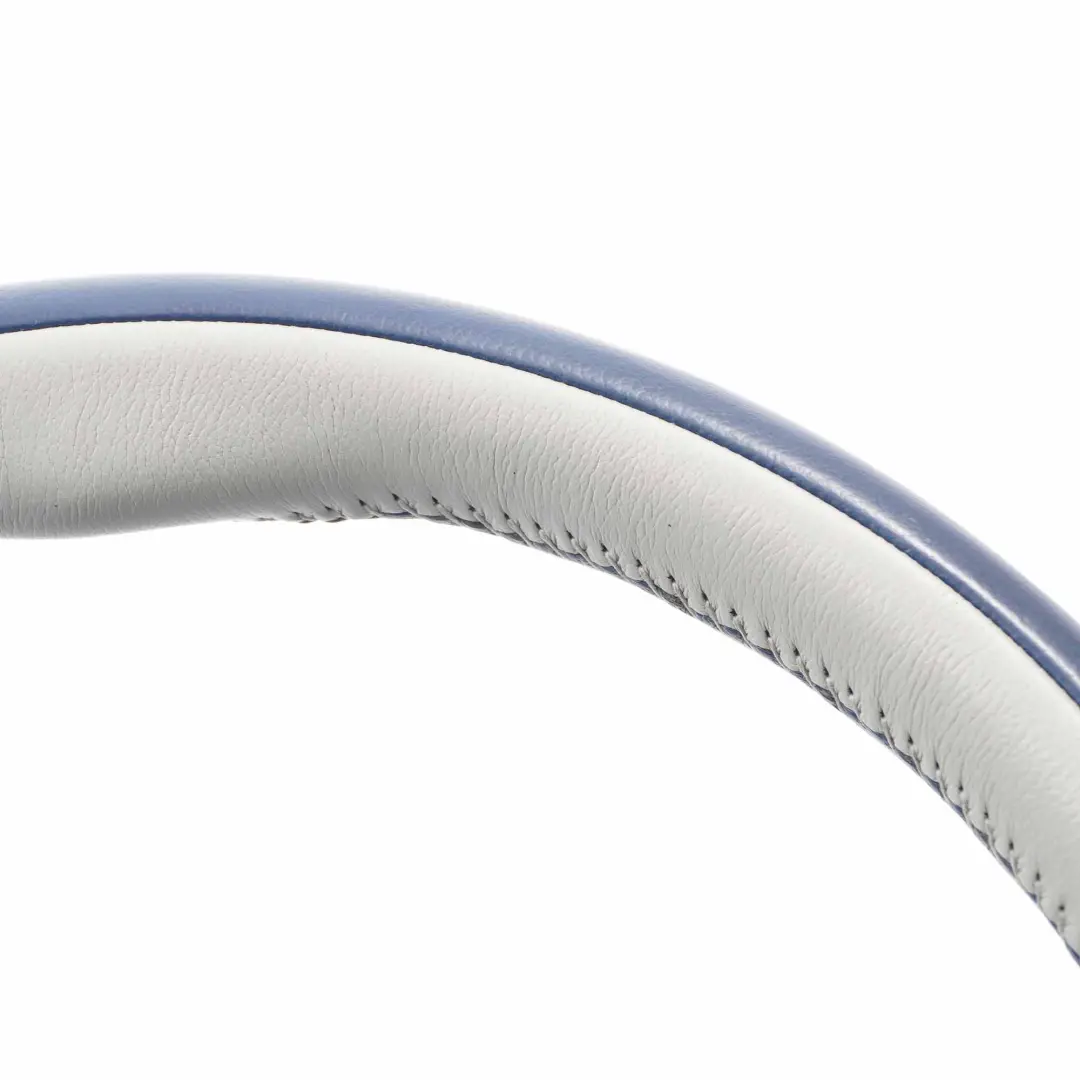 Steering Wheel Mini Cooper R50 R52 R53 Blue / Grey Leather to Sport with Part number 6770328 Sport Steering Wheel Mini Cooper R50 R52 R53 Blue / Grey Leather - SKU 6770328 - Part number 6770328