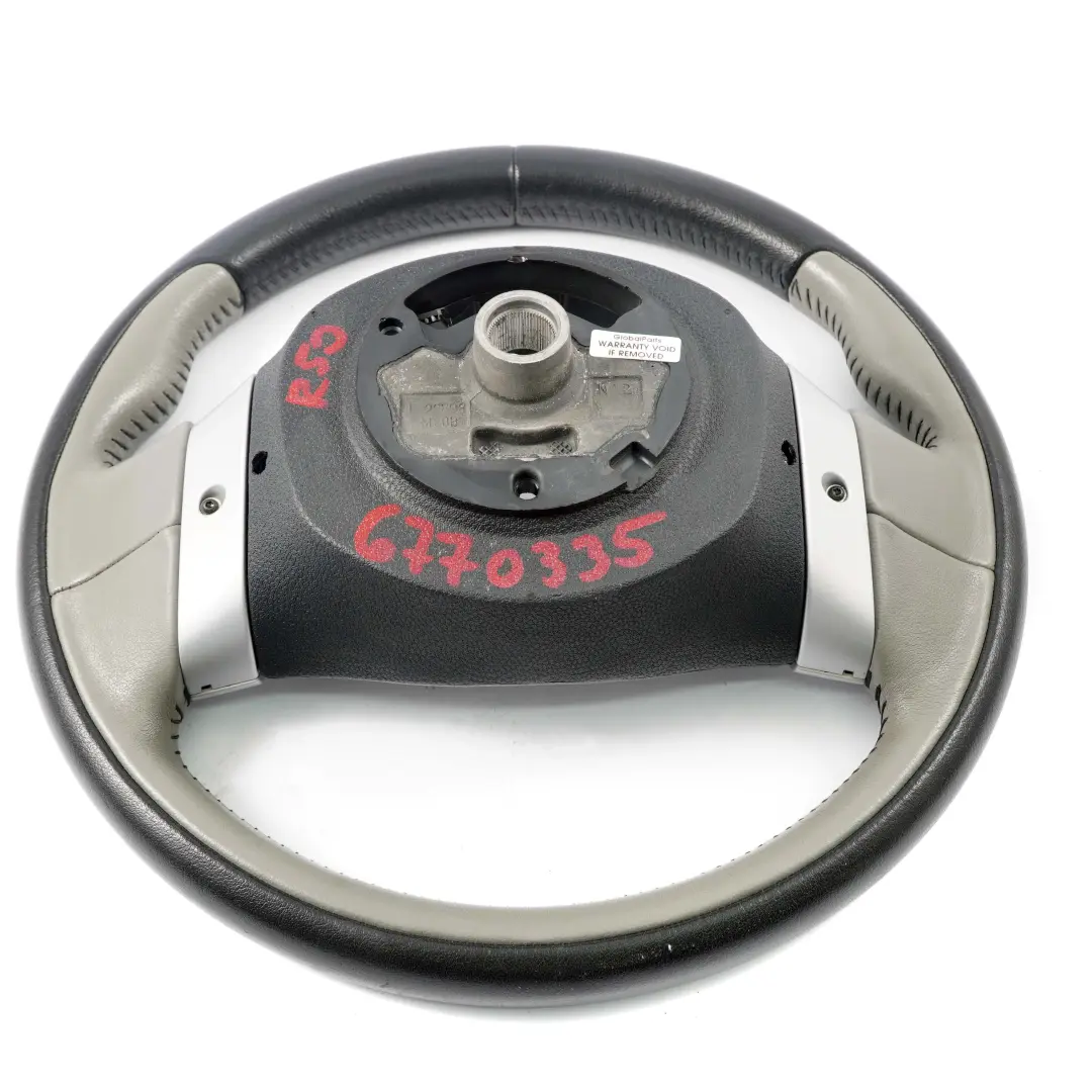 Mini Cooper One R50 R53 Cooper Lenkrad Leder 2 Speichen Schwarz Black / Grau - SKU 6770335 - Teilenummer 6770335