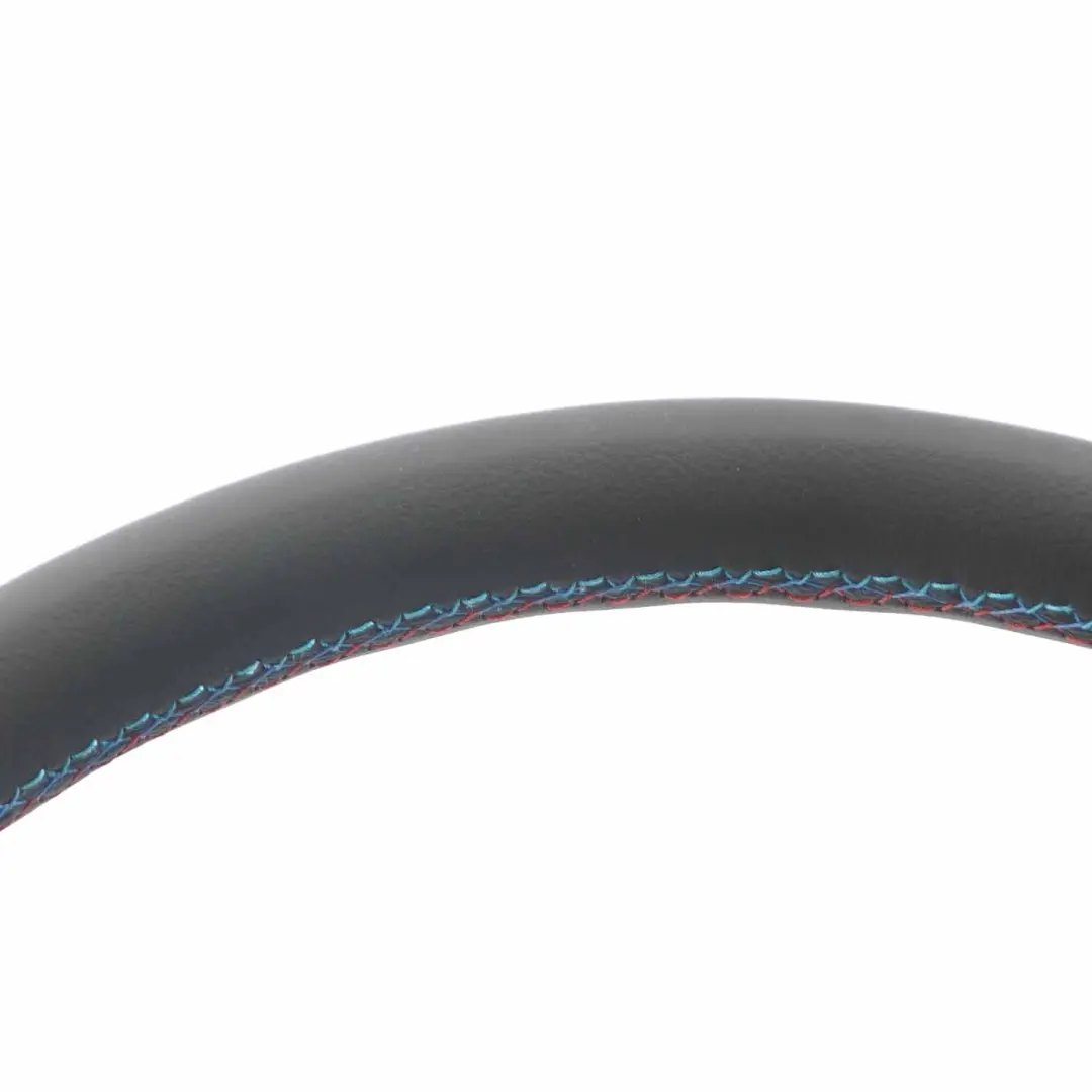 BMW E46 NEW Black Leather Sport Steering Wheel 3 Spoke M-tricoloured Threads - SKU 6770416-1 - Part number 6770416