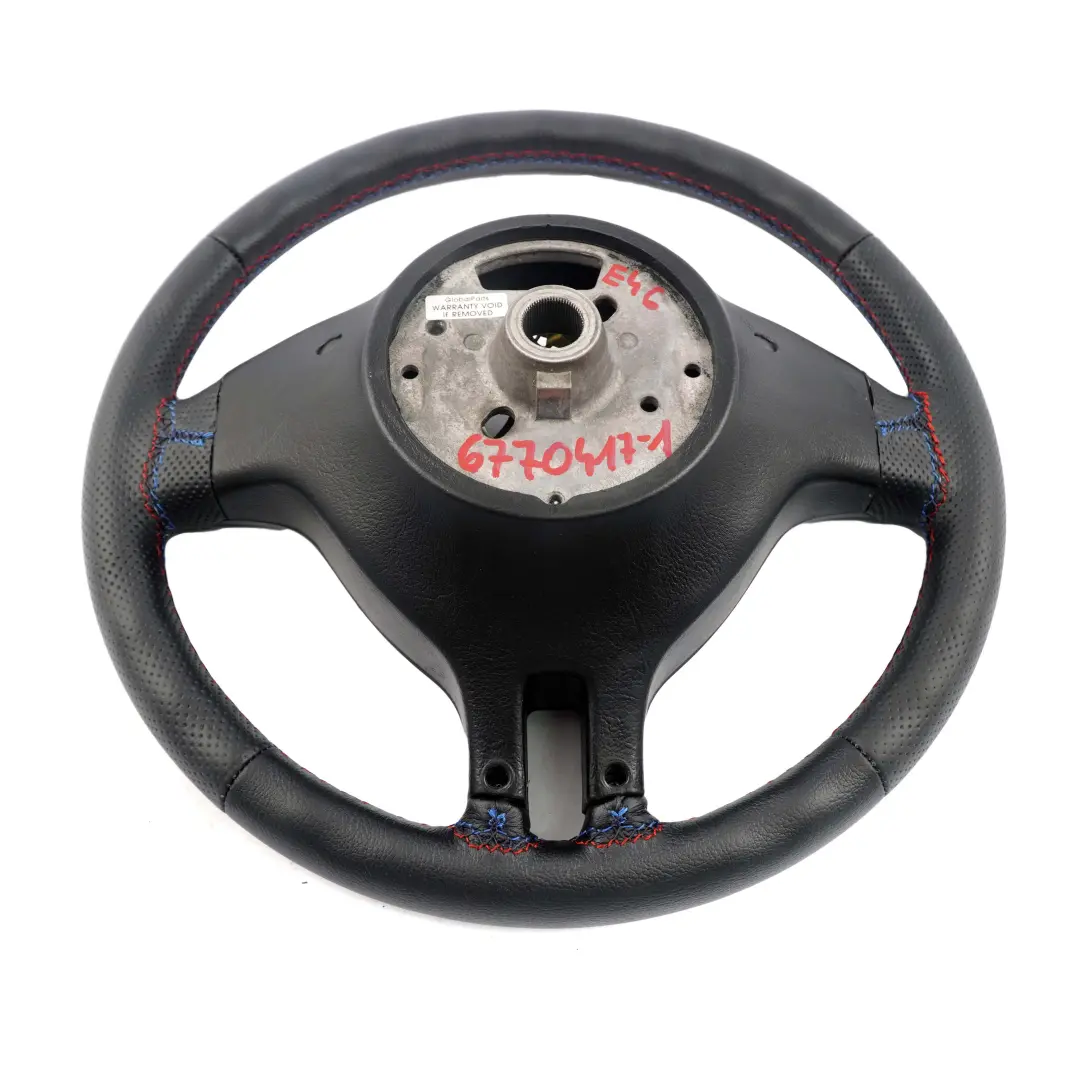NEU Schwarz Leder Sportlenkrad 3 Speichen Sport Lenkrad M farbige Fäden für BMW E46 mit Teilenummer 6770417 BMW E46 NEU Schwarz Leder Sportlenkrad 3 Speichen Sport Lenkrad M farbige Fäden - SKU 6770417-1 - Teilenummer 6770417
