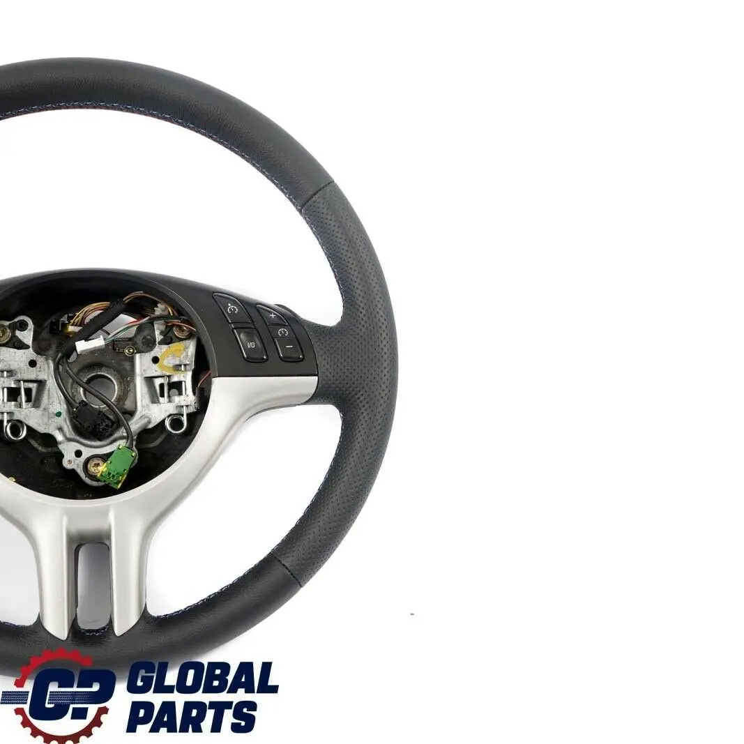 Sportivo 3 Raggi Nero Nuova Pelle M-Tricolori Fili per BMW X5 E53 Volante con numero di parte 6770423 BMW X5 E53 Volante Sportivo 3 Raggi Nero Nuova Pelle M-Tricolori Fili - SKU 6770423-1 - Numero di parte 6770423
