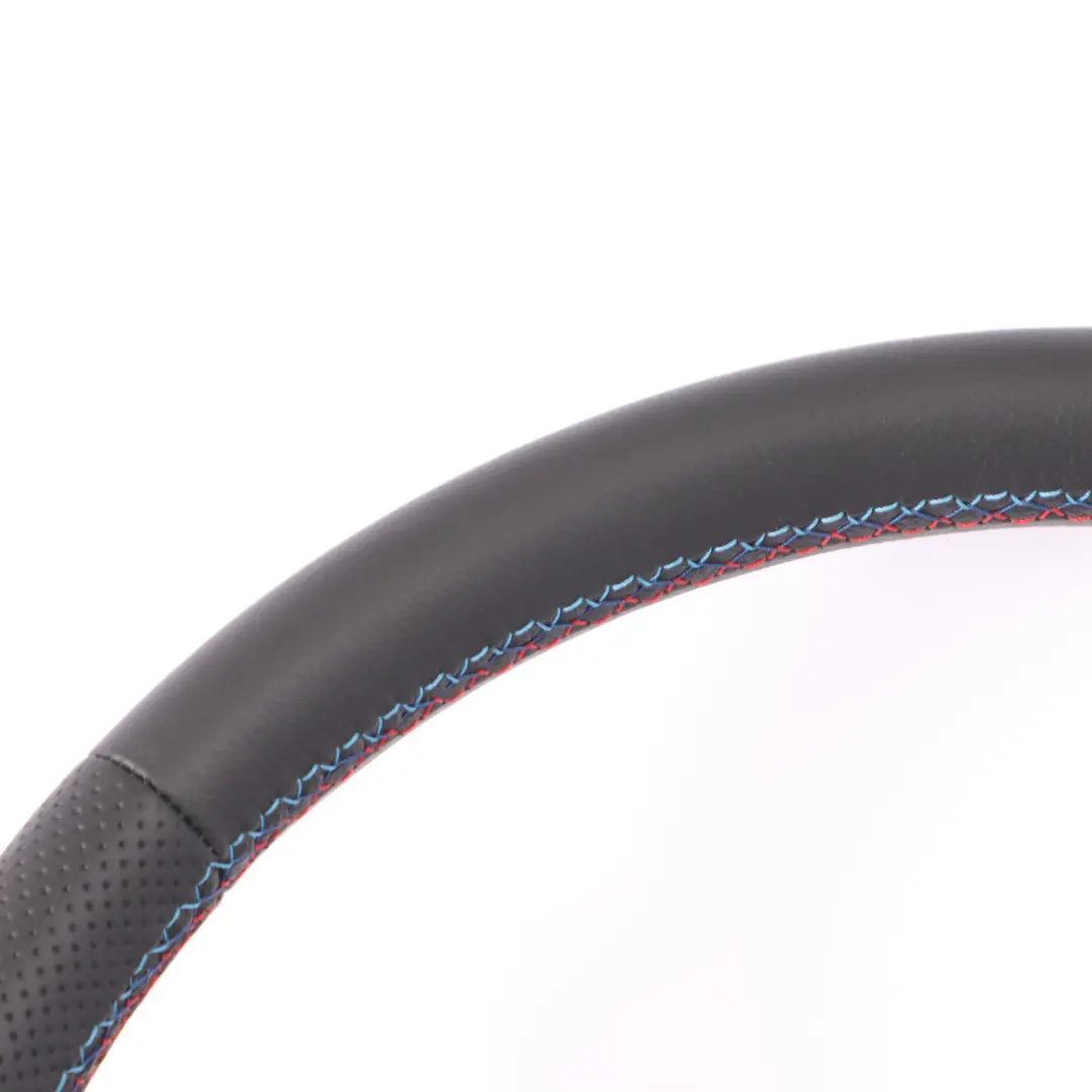 Leather Sport Steering Wheel 3 Spoke M-tricoloured to BMW X5 Series E53 NEW Black with Part number 6770423 BMW X5 Series E53 NEW Black Leather Sport Steering Wheel 3 Spoke M-tricoloured - SKU 6770423-2 - Part number 6770423