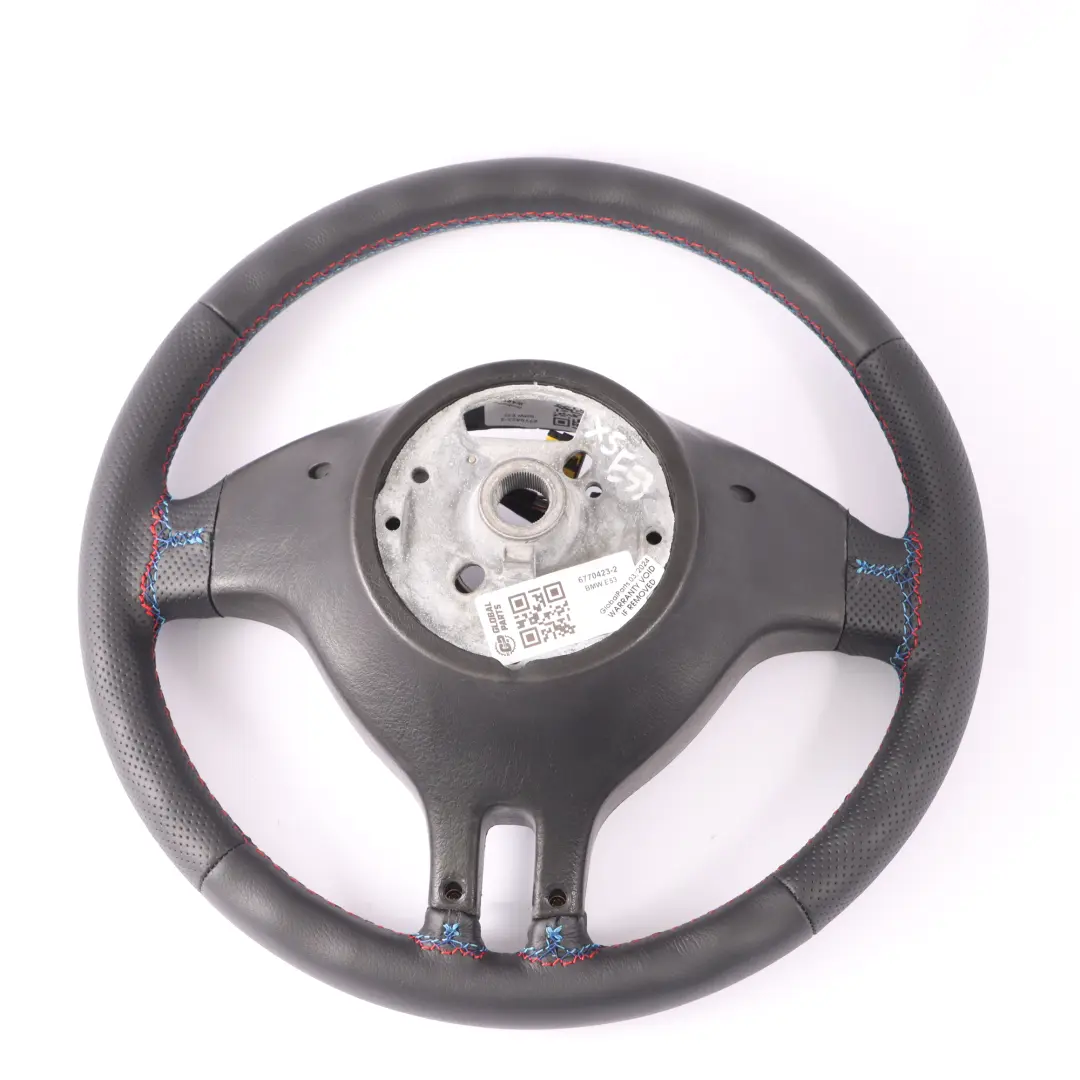 BMW X5 E53 NUEVO Volante deportivo de cuero negro de 3 radios M-tricolorado - SKU 6770423-2 - Número de pieza 6770423