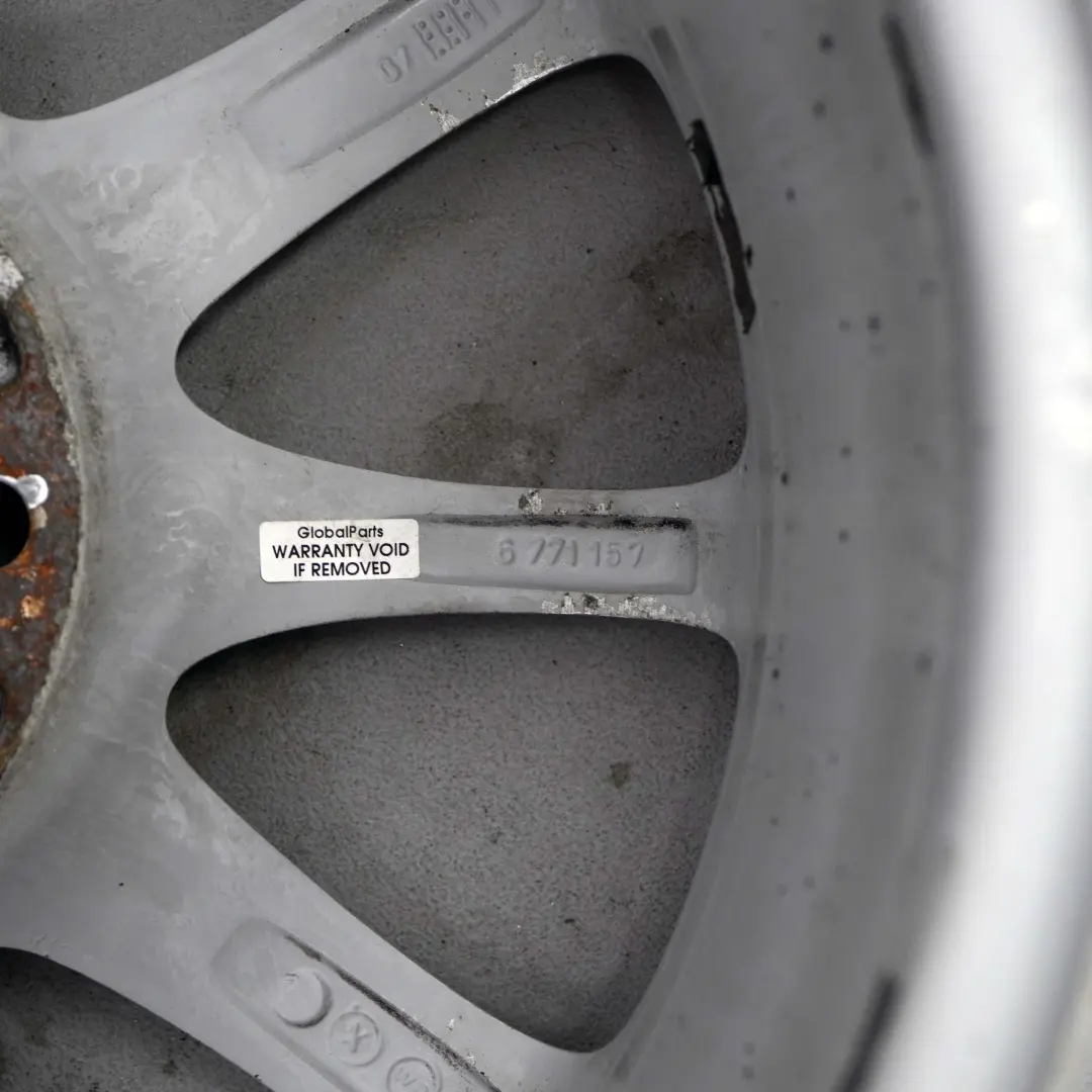 BMW E46 Z4 E85 Silber Hinten Alufelge Alu Felge 18" 8,5J M Doppelspeiche 135 - SKU 6771157-2 - Teilenummer 6771157