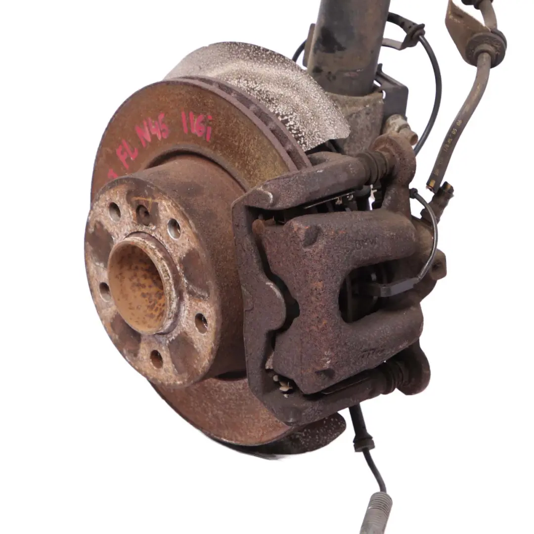 N45 anteriore sinistro molla puntone freno sospensione gamba Hub per BMW 1 E87 116i con numero di parte 31316771553 BMW 1 E87 116i N45 anteriore sinistro molla puntone freno sospensione gamba Hub - SKU 6771553-3 - Numero di parte 31316771553