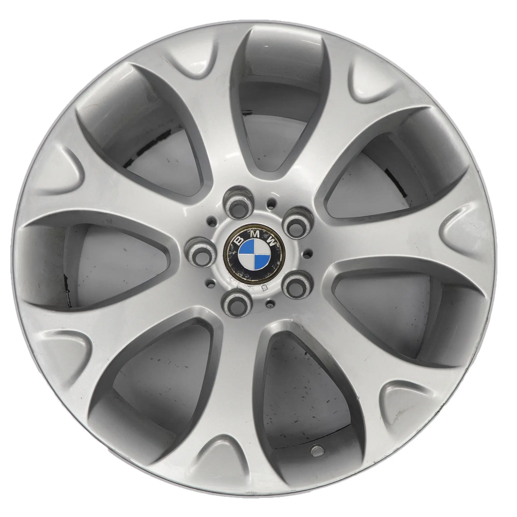 BMW X5 E70 Argento Cerchio in lega 19" a raggi Y 211 9J ET:48 6772244
