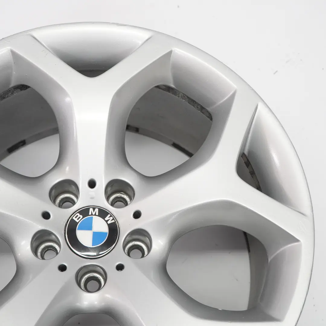 Alloy Rim 20" Y-spoke 214 ET:37 11J to BMW X5 Series E70 Silver Rear Wheel with Part number 6772250 BMW X5 Series E70 Silver Rear Wheel Alloy Rim 20" Y-spoke 214 ET:37 11J - SKU 6772250-7 - Part number 6772250