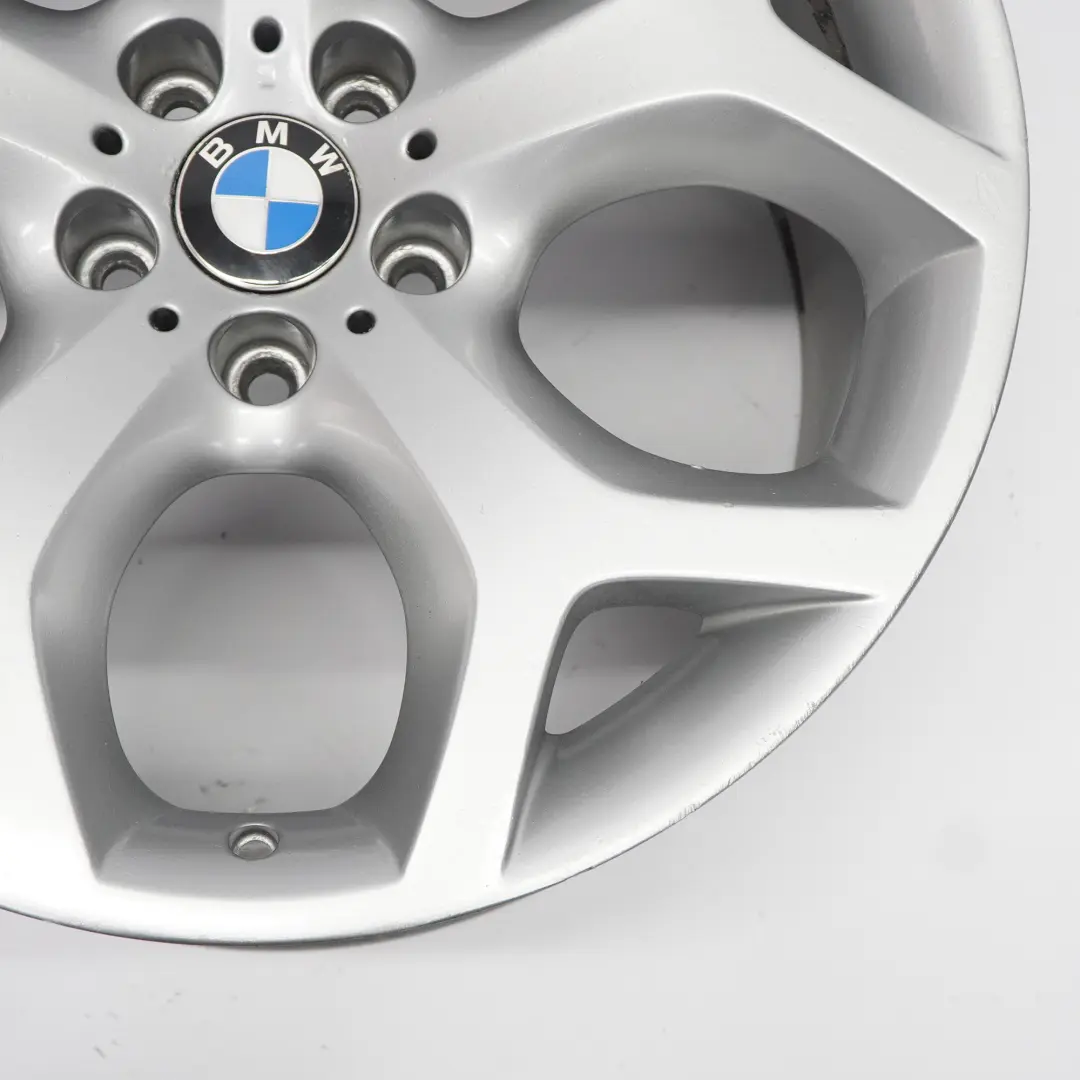 Alloy Rim 20" Y-spoke 214 ET:37 11J to BMW X5 Series E70 Silver Rear Wheel with Part number 6772250 BMW X5 Series E70 Silver Rear Wheel Alloy Rim 20" Y-spoke 214 ET:37 11J - SKU 6772250-7 - Part number 6772250