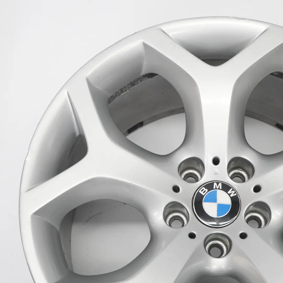 Alloy Rim 20" Y-spoke 214 ET:37 11J to BMW X5 Series E70 Silver Rear Wheel with Part number 6772250 BMW X5 Series E70 Silver Rear Wheel Alloy Rim 20" Y-spoke 214 ET:37 11J - SKU 6772250-7 - Part number 6772250