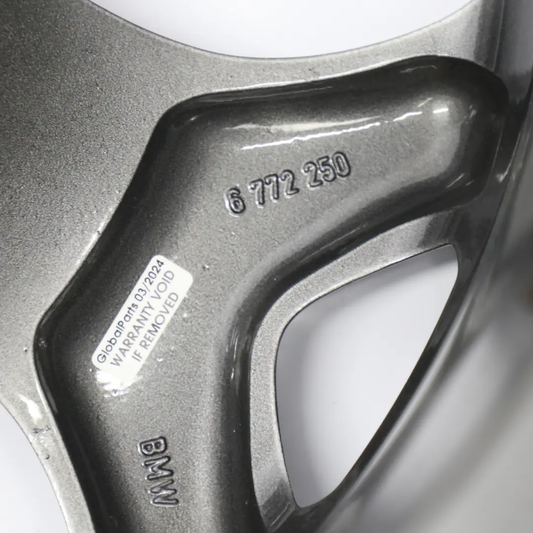 Grey Wheel Alloy Rim 20" Y-spoke 214 ET:37 11J to BMW X5 E70 with Part number 6772250 BMW X5 E70 Grey Wheel Alloy Rim 20" Y-spoke 214 ET:37 11J - SKU 6772250-8 - Part number 6772250