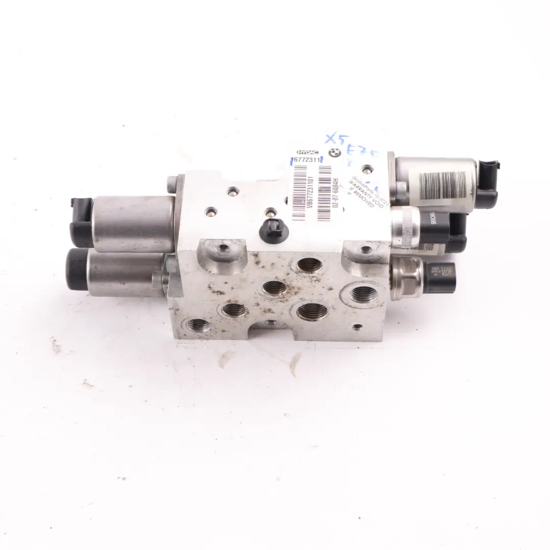 Valve Block Dynamic Drive Front Axle Hydraulic Pump to BMW X5 E70 X6 E71 with Part number 6772311 BMW X5 E70 X6 E71 Valve Block Dynamic Drive Front Axle Hydraulic Pump - SKU 6772311 - Part number 6772311