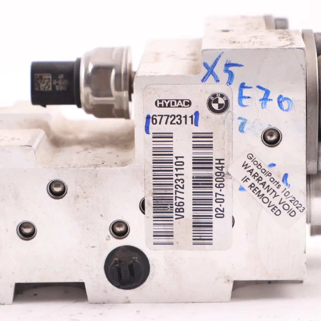 Bloc soupapes Entraînement dynamique Essieu avant Pompe hydraulique pour BMW E70 E71 à propos du numéro de pièce 6772311 BMW E70 E71 Bloc soupapes Entraînement dynamique Essieu avant Pompe hydraulique - SKU 6772311 - Numéro de pièce 6772311