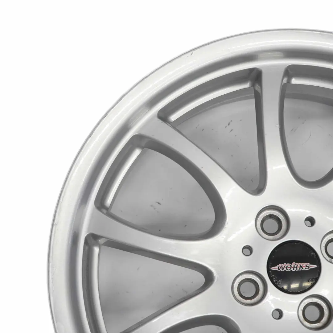  Cerchio Lega Mini R50 R53 Argento brillante 18" 7J ET:52 JCW Doppie Razze R105 - SKU 6773196-1 - Numero di parte 6773196